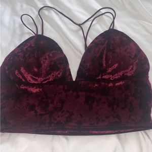 Burgundy top